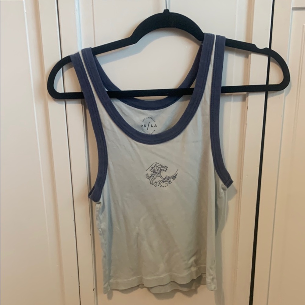 PS/LA Blue and White Tank Top